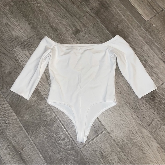 Lulu's Like a Bird White Off-the-Shoulder Bodysuit - Picture 5 of 8